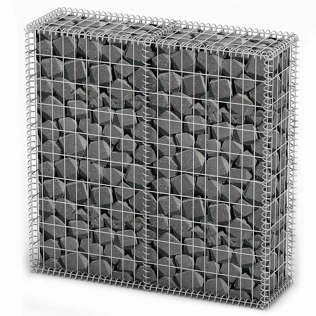 Vidaxl schanskorf met deksels 100x100x30 cm gegalvaniseerde draad