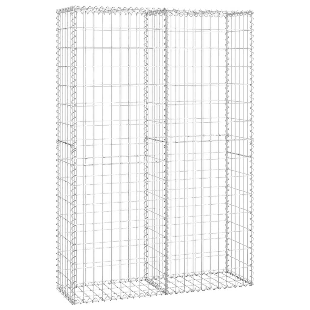 Vidaxl schanskorf met deksels 150x100x30 cm gegalvaniseerde draad