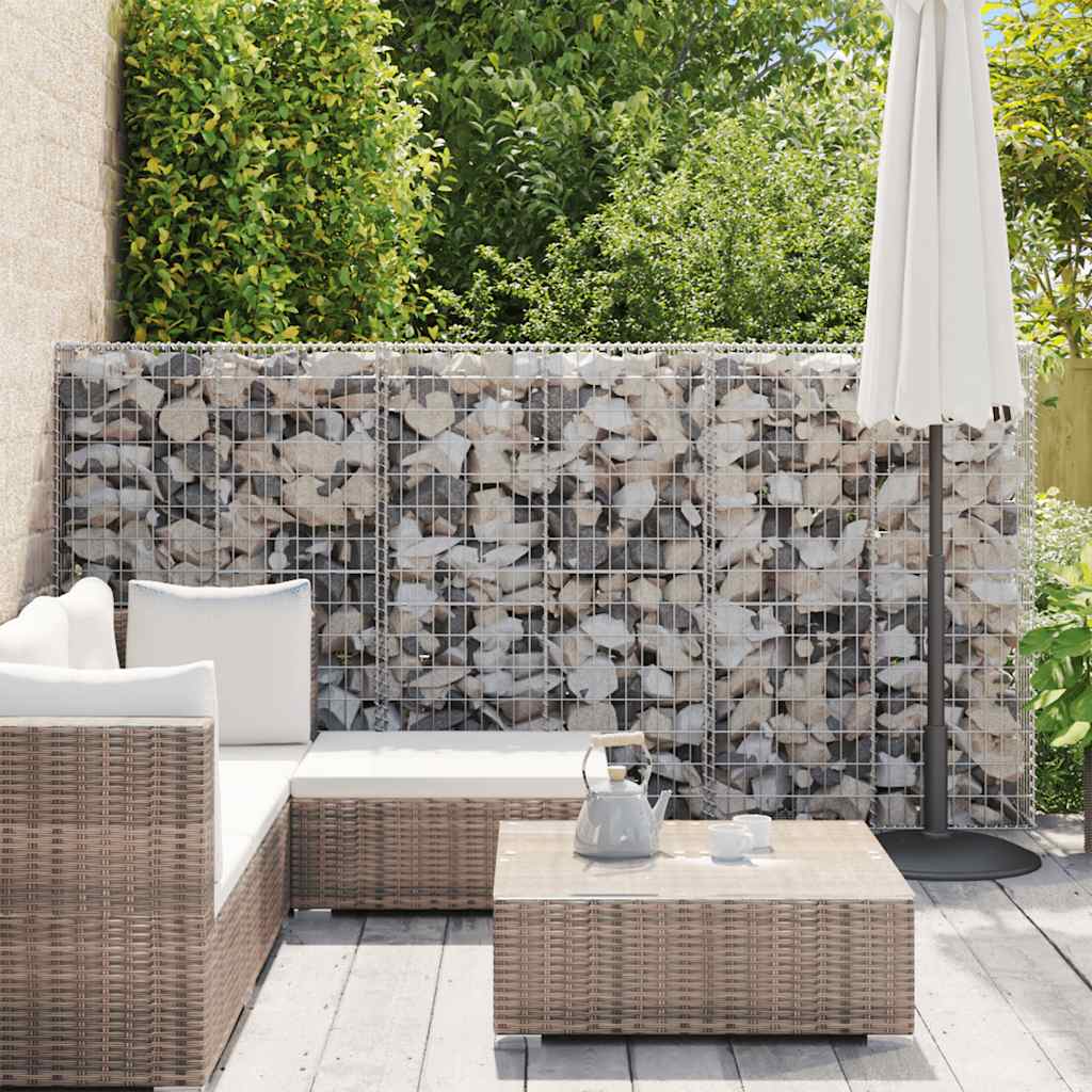 Vidaxl schanskorf met deksels 150x100x30 cm gegalvaniseerde draad