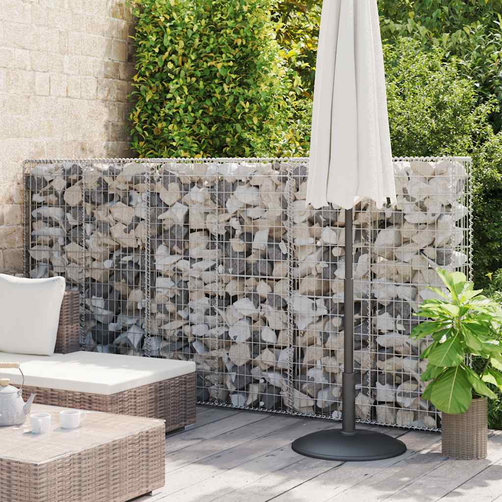 Vidaxl schanskorf met deksels 150x100x30 cm gegalvaniseerde draad