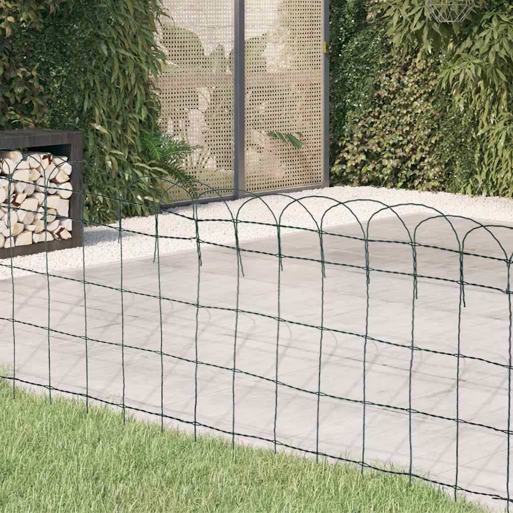 Vidaxl grensafscheiding 10x0,65 m gepoedercoat ijzer