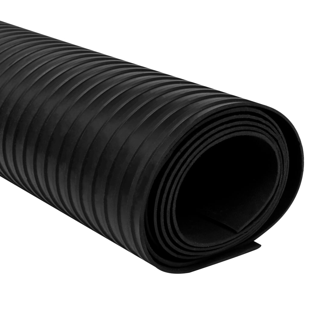 Vidaxl rubberen antislip vloermat 2x1m breed geribbeld