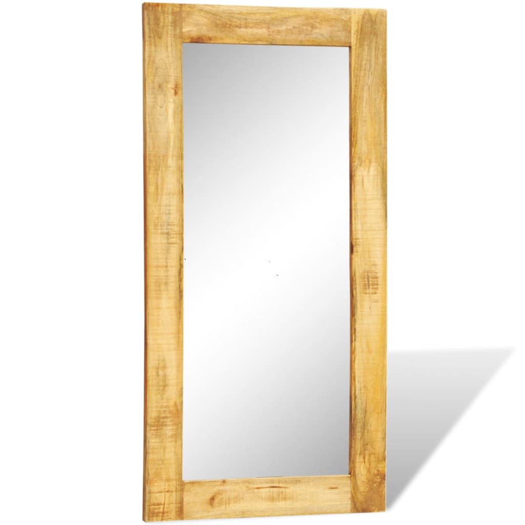 VidaXL Wandspiegel in massief houten lijst 120x60 cm