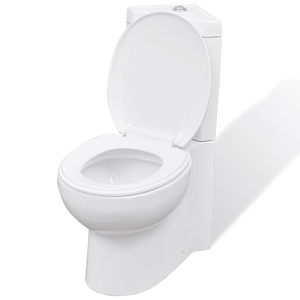 VidaXL Toilethoekmodel keramisch wit