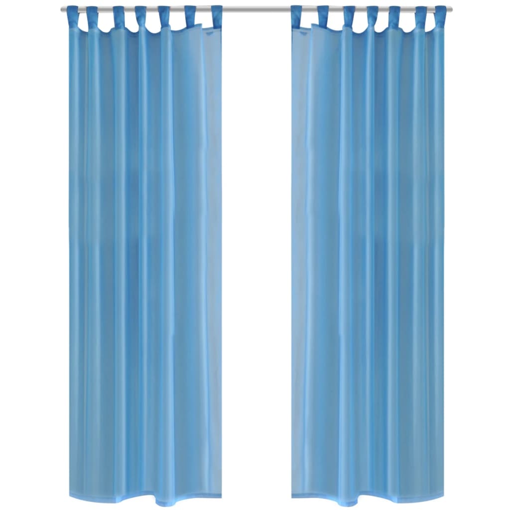 Vidaxl gordijn turkoois 140x225 cm (2 stuks)