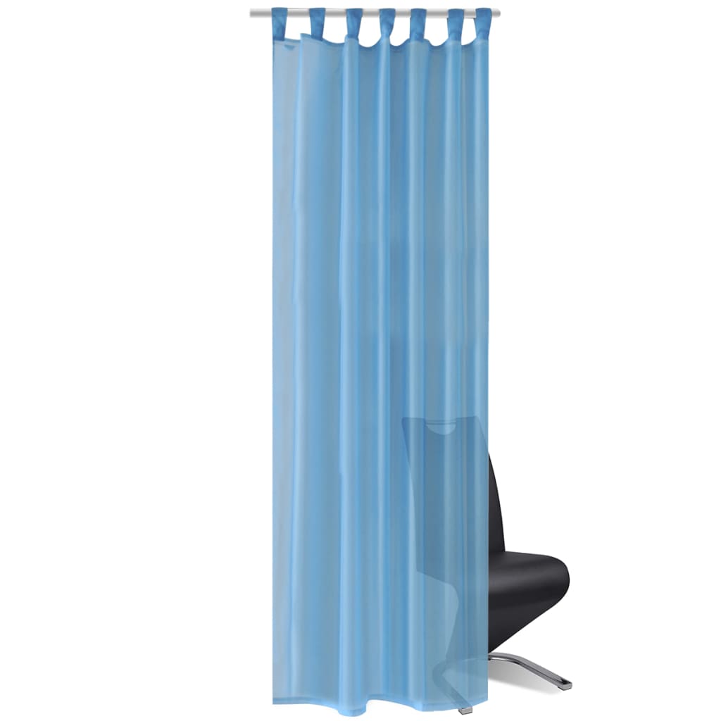 Vidaxl gordijn turkoois 140x225 cm (2 stuks)