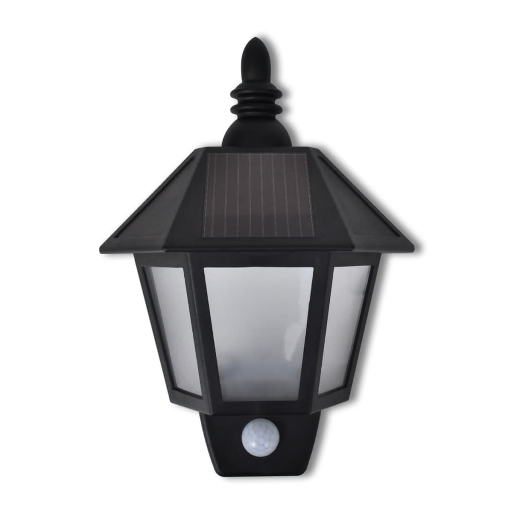 VidaXL Wandlamp solar met bewegingssensor 2 st