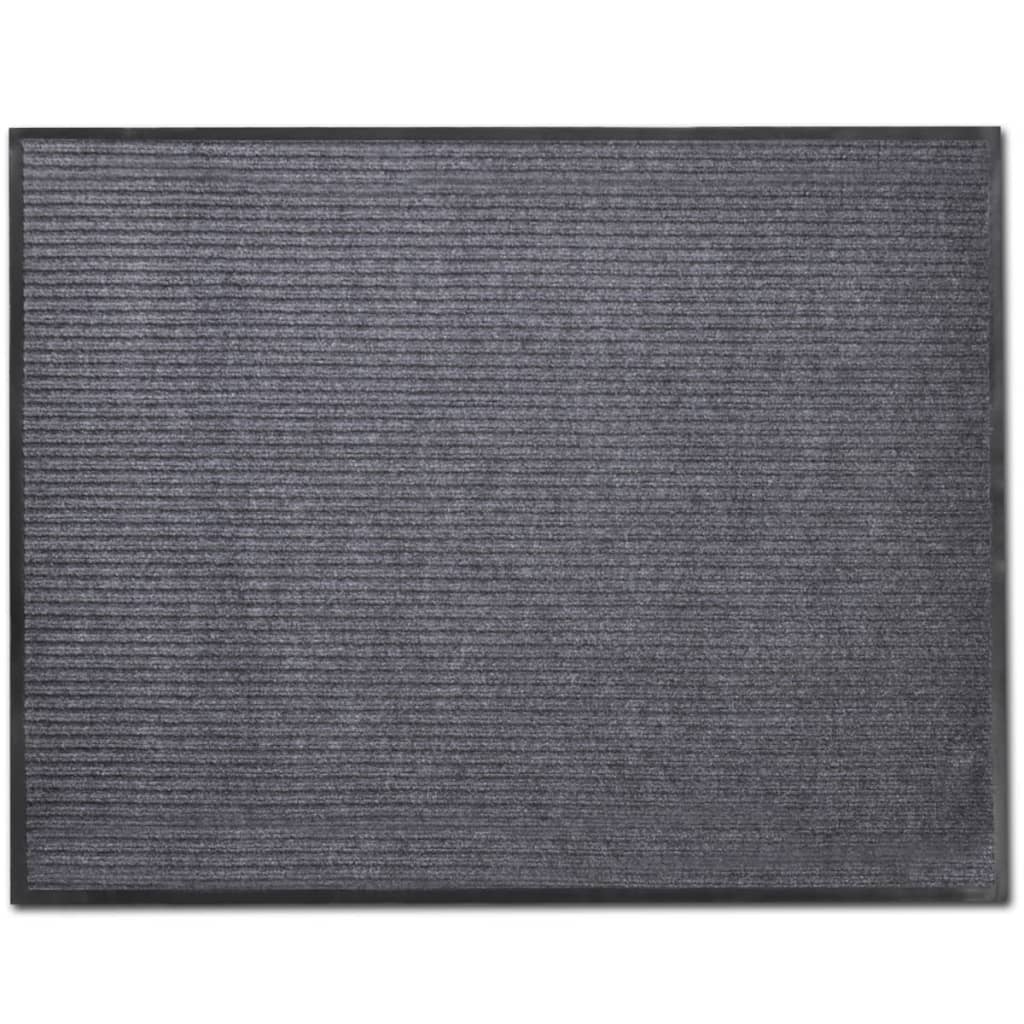 Vidaxl deurmat 90x60 cm pvc grijs