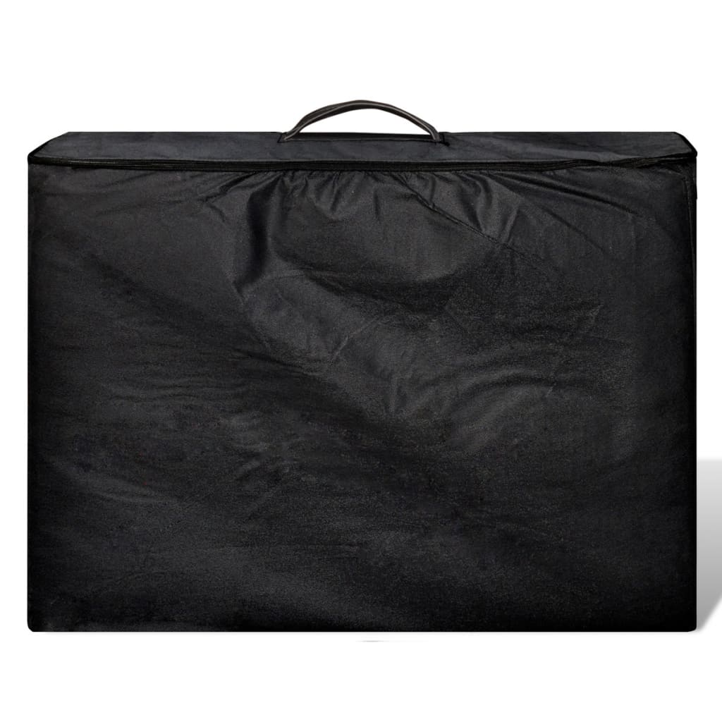 Vidaxl massagetafel met 2 zones inklapbaar aluminium frame zwart