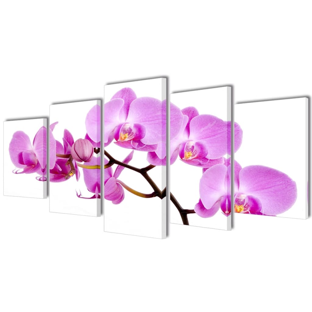 Vidaxl canvas muurdrukset orchidee 200 x 100 cm