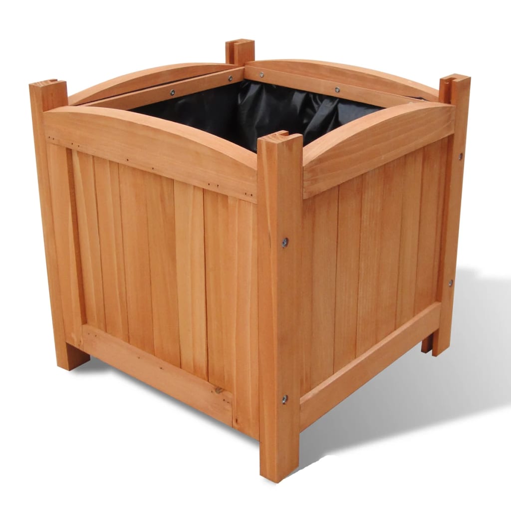 Vidaxl plantenbakken gebogen 2 st 30x30x30 cm hout