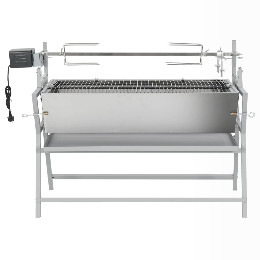 Vidaxl draaispit barbecue ijzer en roestvrij staal