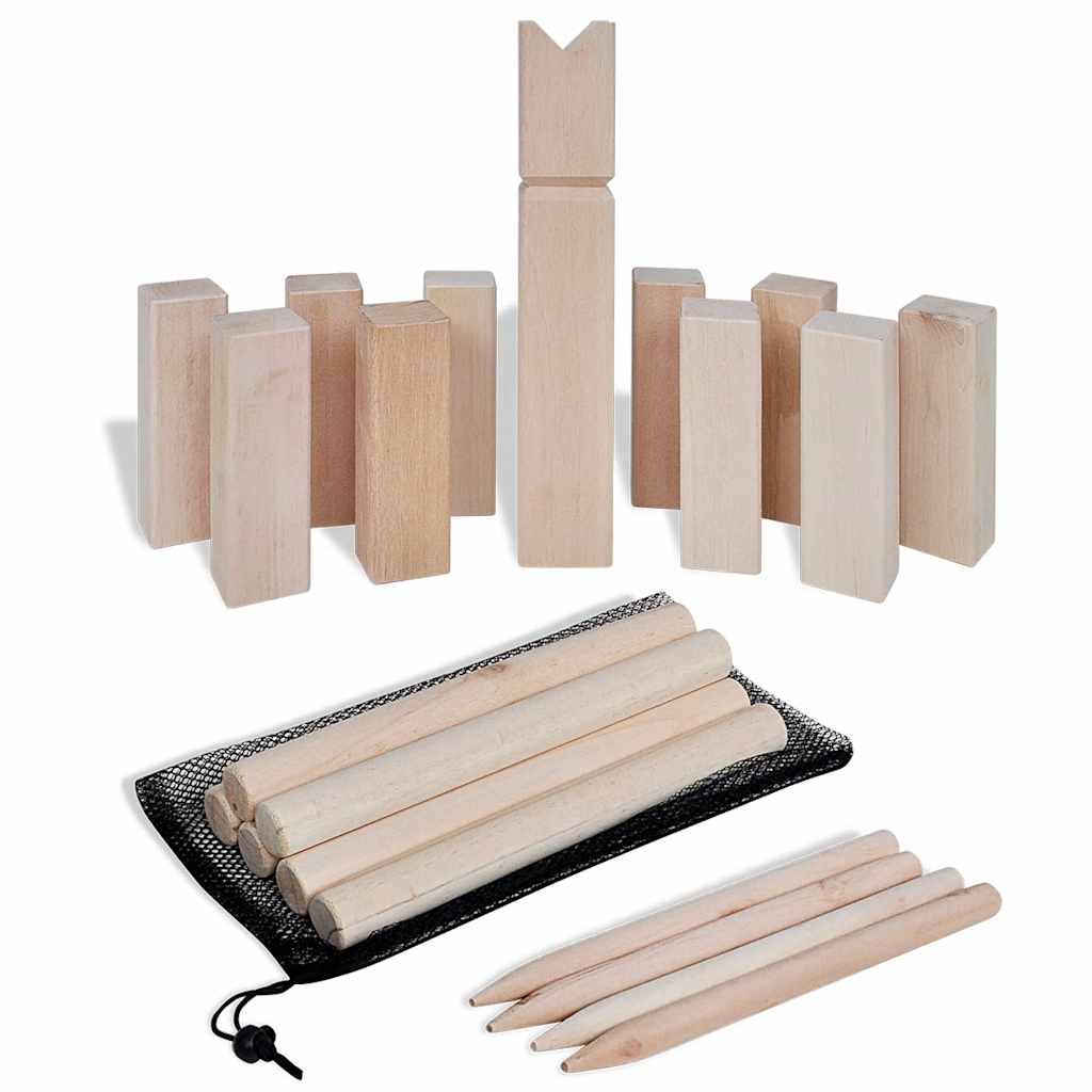 Vidaxl houten kubb spelset