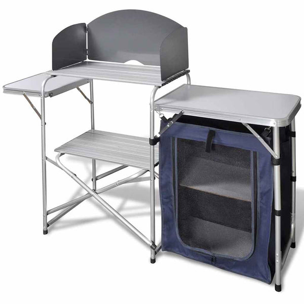 Vidaxl campingkeuken inklapbaar met windscherm aluminium