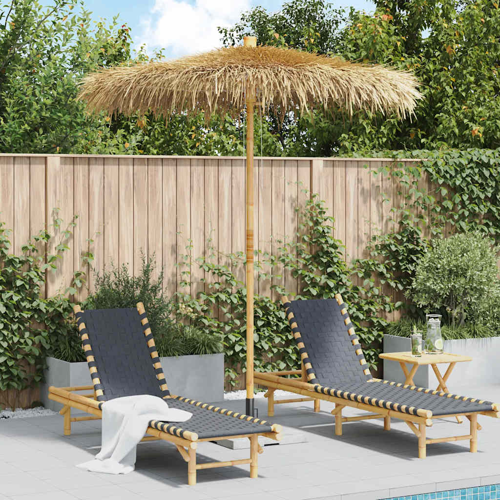 Vidaxl parasol van bamboe met dak van bananenbladeren 270 cm
