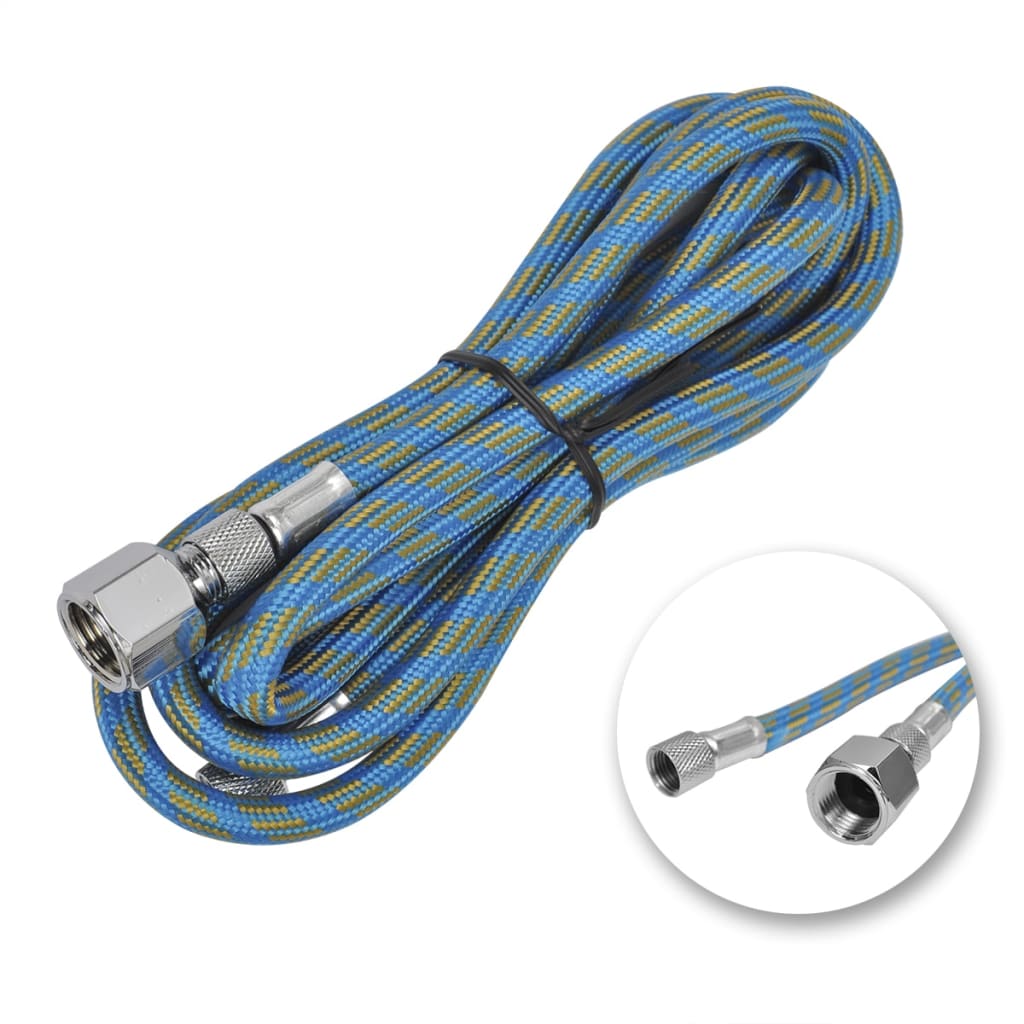 VidaXL Airbrushset met glazen beker 0,2 0,3 0,5 mm mondstukken