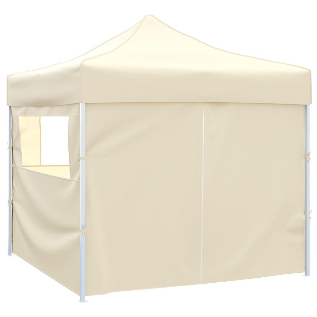 Vidaxl vouwtent met 4 zijwanden 3x3m crème