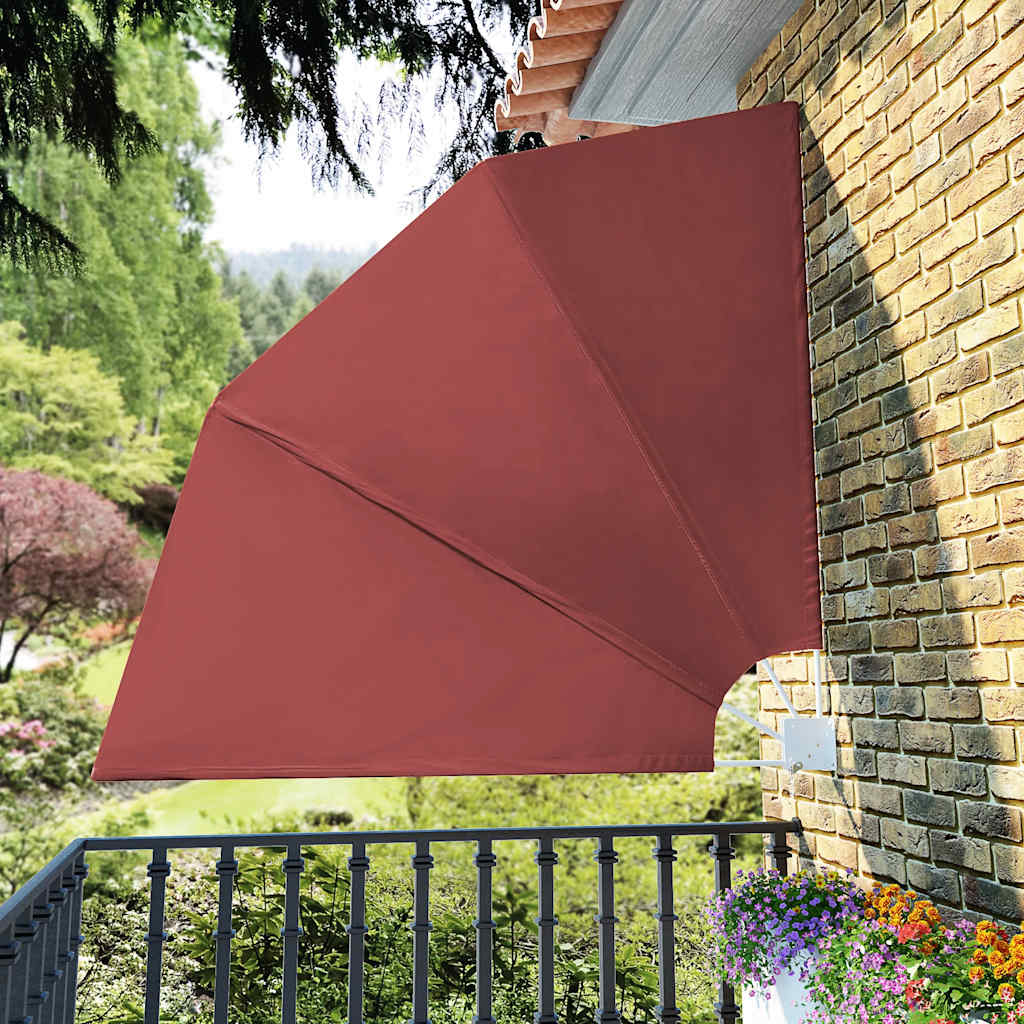 Vidaxl balkonscherm inklapbaar 210x210 cm terracottakleurig