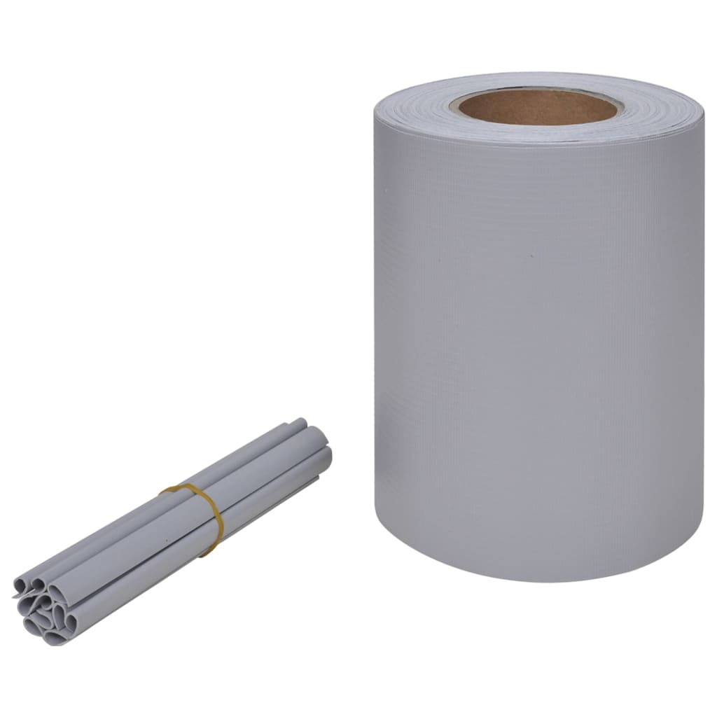 Vidaxl tuinscherm 70x0,19m pvc lichtgrijs