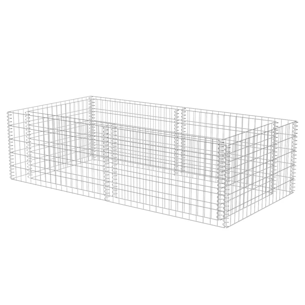Vidaxl schanskorf plantenbak 180x90x50 cm gegalvaniseerd staal