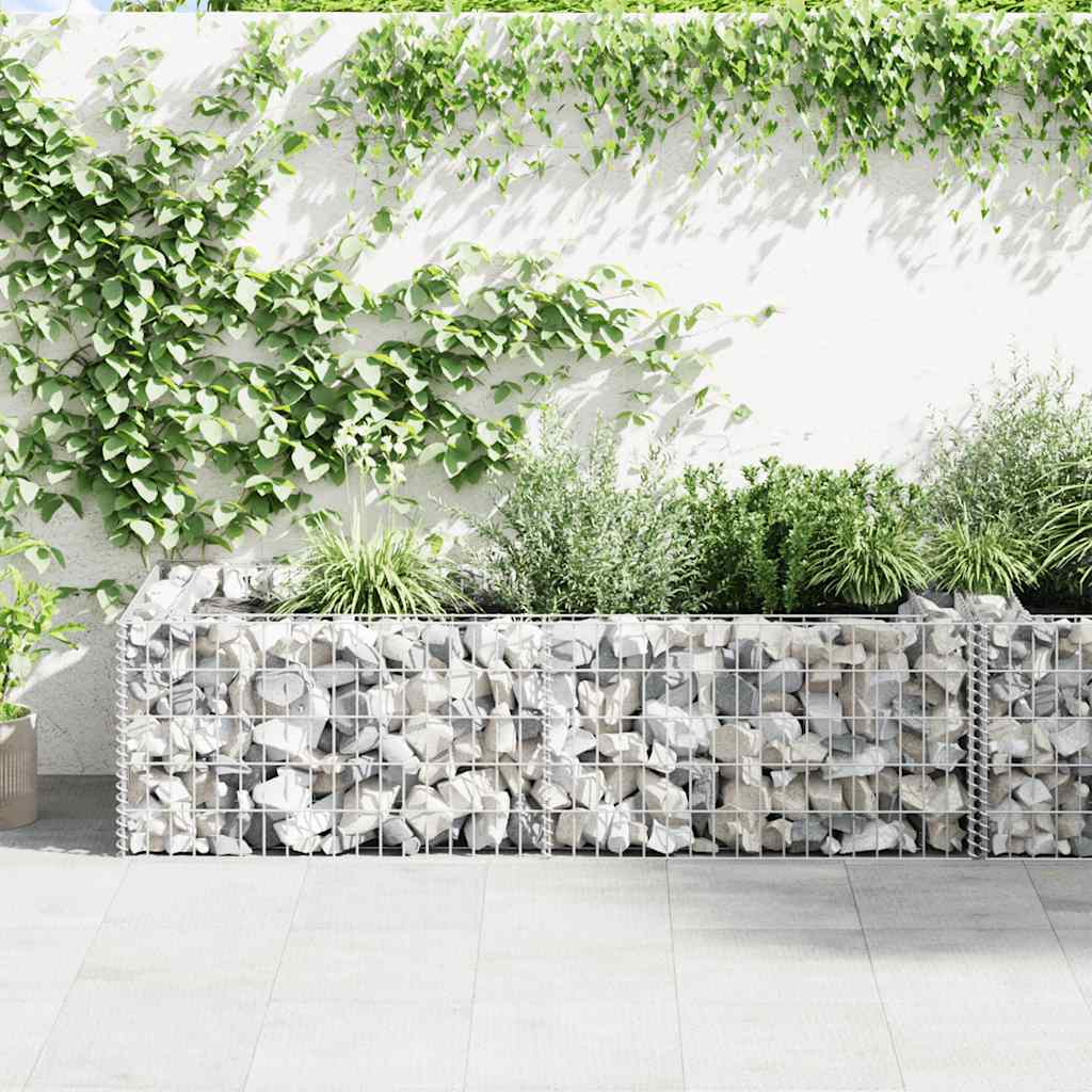 Vidaxl schanskorf plantenbak 180x90x50 cm gegalvaniseerd staal