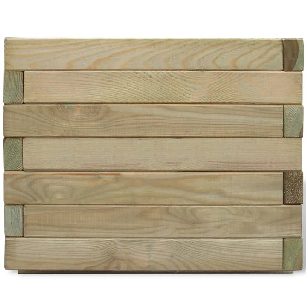 VidaXL Plantenbak gebogen vierkant 50x50x40 cm hout
