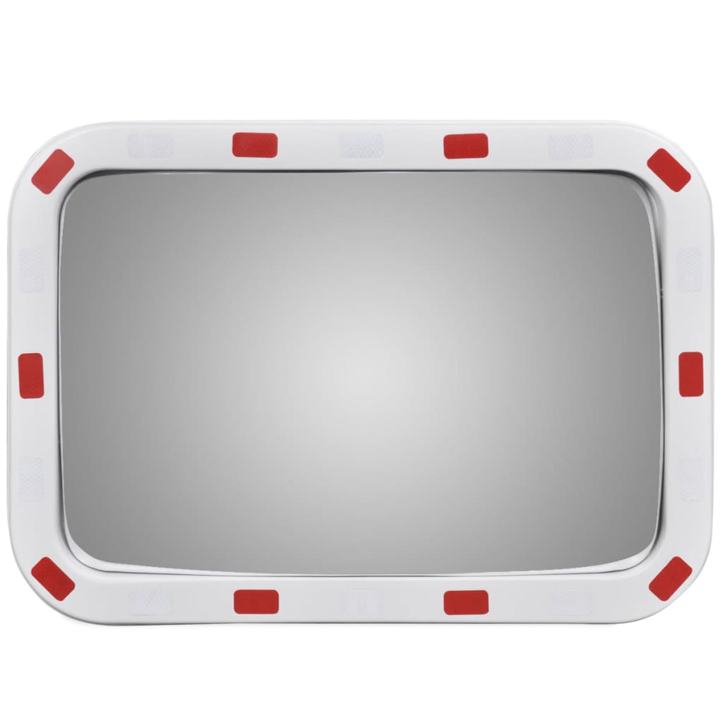 VidaXL Verkeersspiegel rechthoekig met reflectoren 40x60 cm