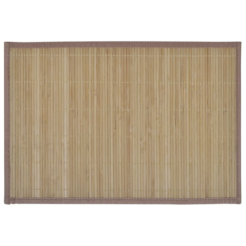 Vidaxl 6-delige placemats 30x45 cm bamboe bruin