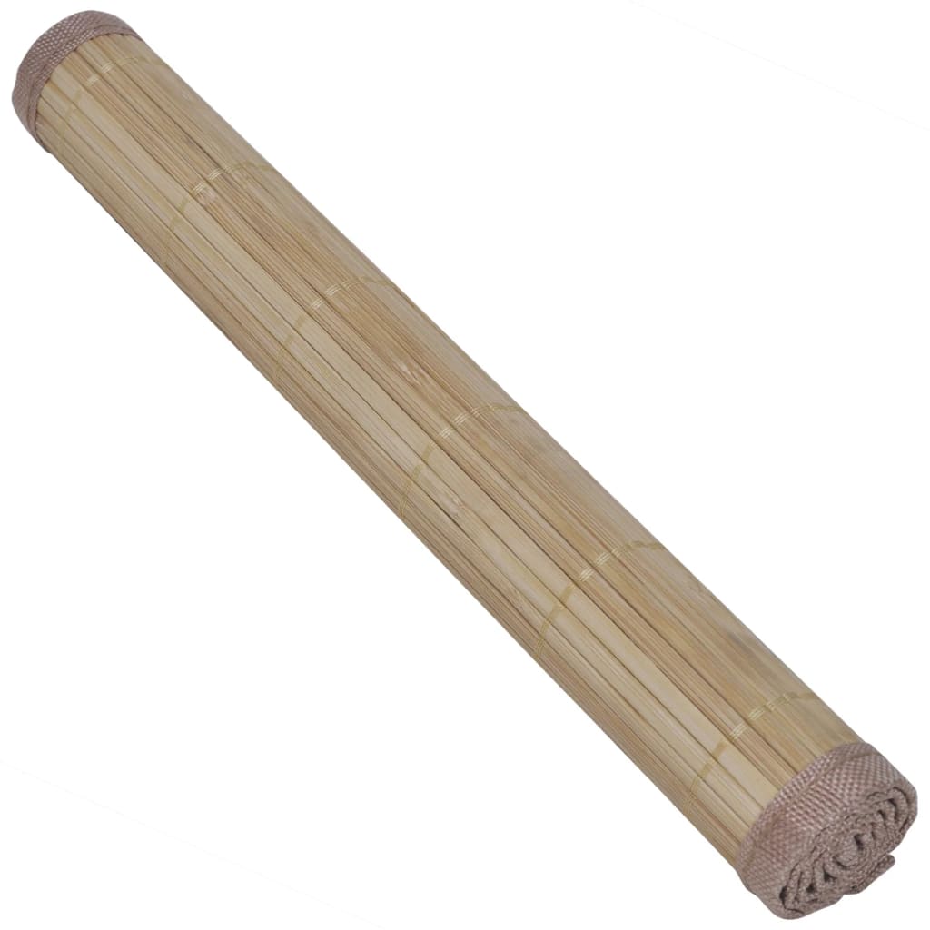Vidaxl 6-delige placemats 30x45 cm bamboe bruin