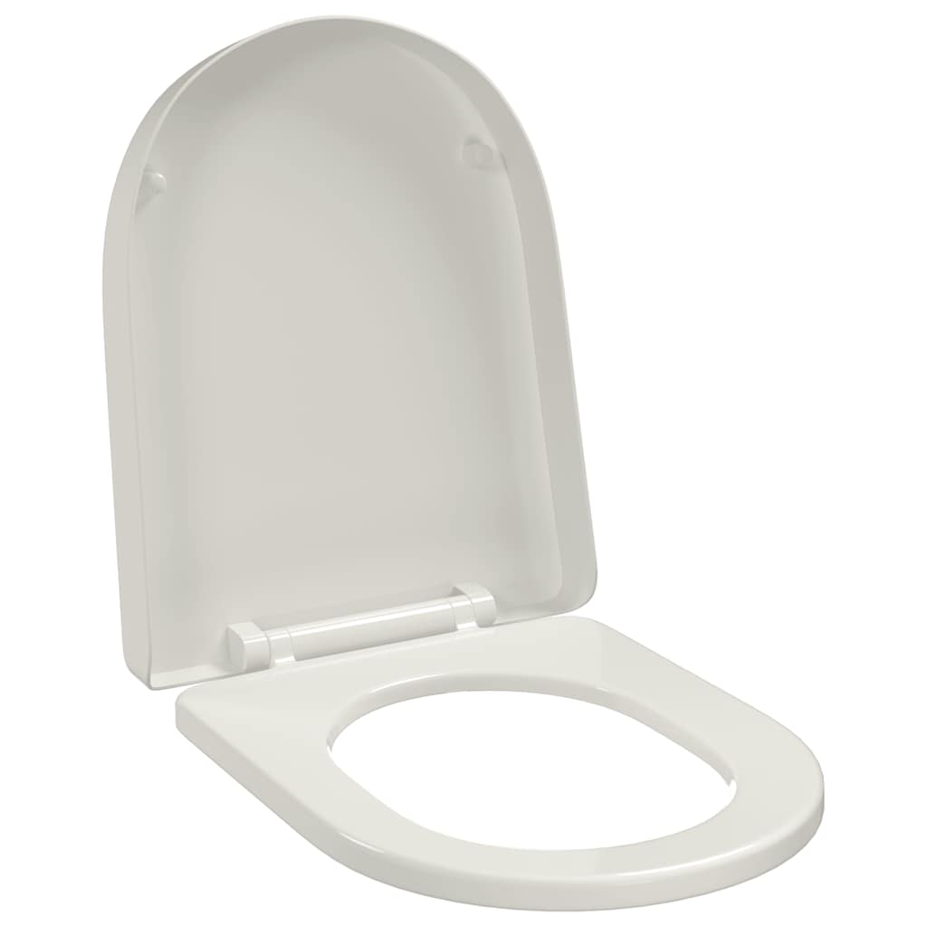 Vidaxl toiletbril softclose vierkant wit