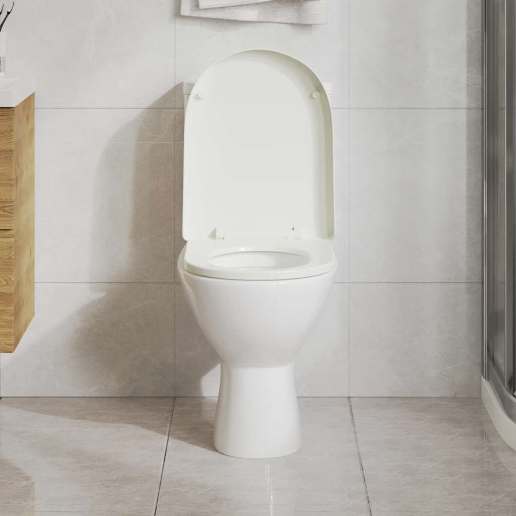 Vidaxl toiletbril softclose vierkant wit