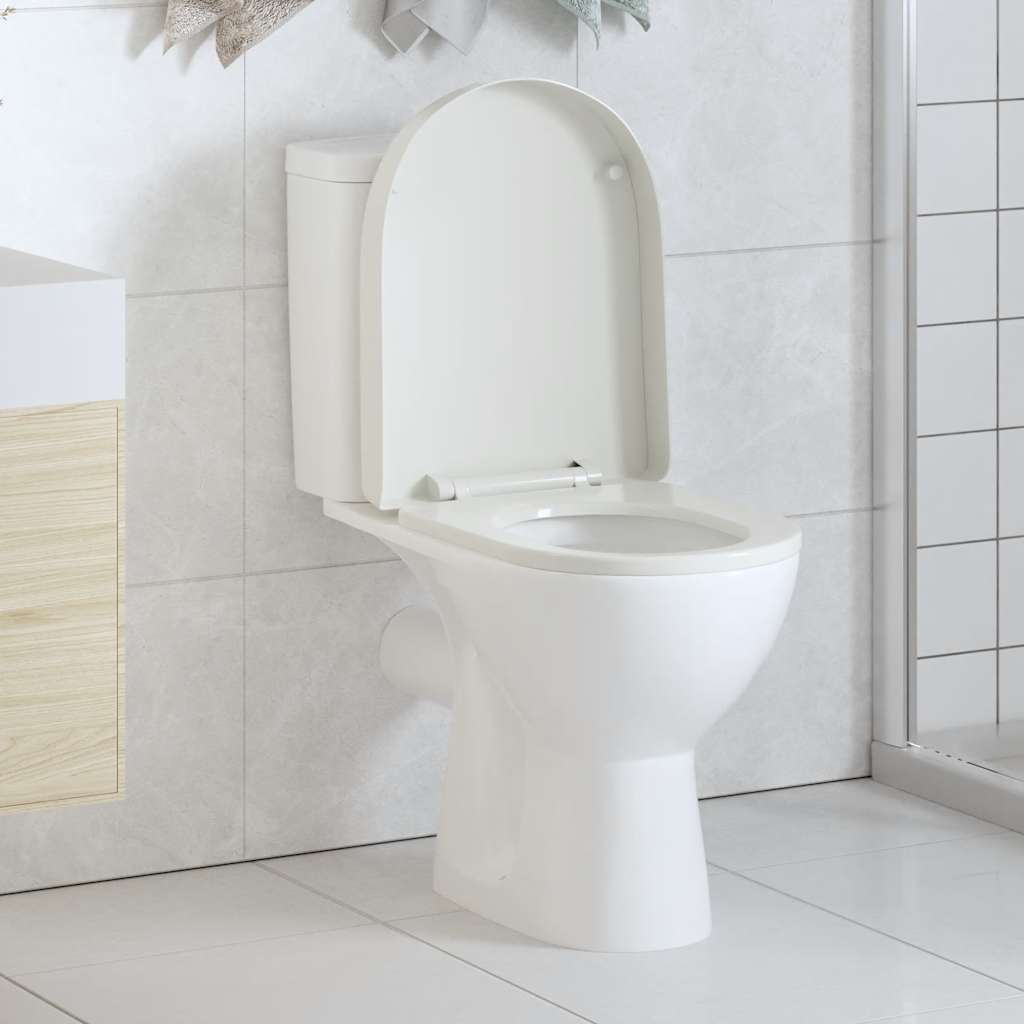 Vidaxl toiletbril softclose vierkant wit