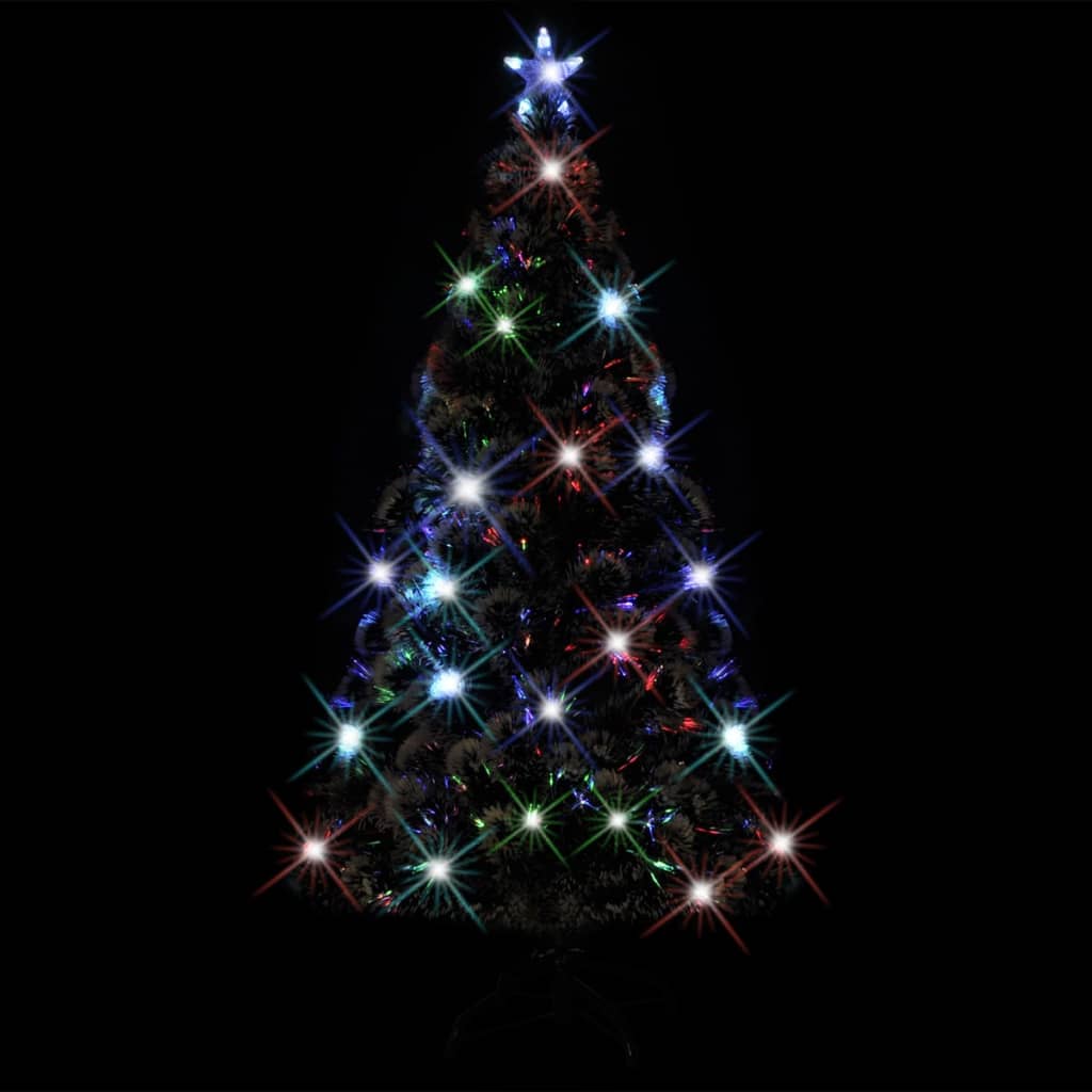 Vidaxl voorverlichte kerstboom met standaard en led 180 cm glasvezel