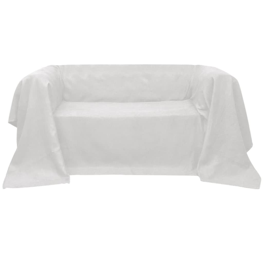 Vidaxl bankhoes micro-suède crème 140 x 210 cm