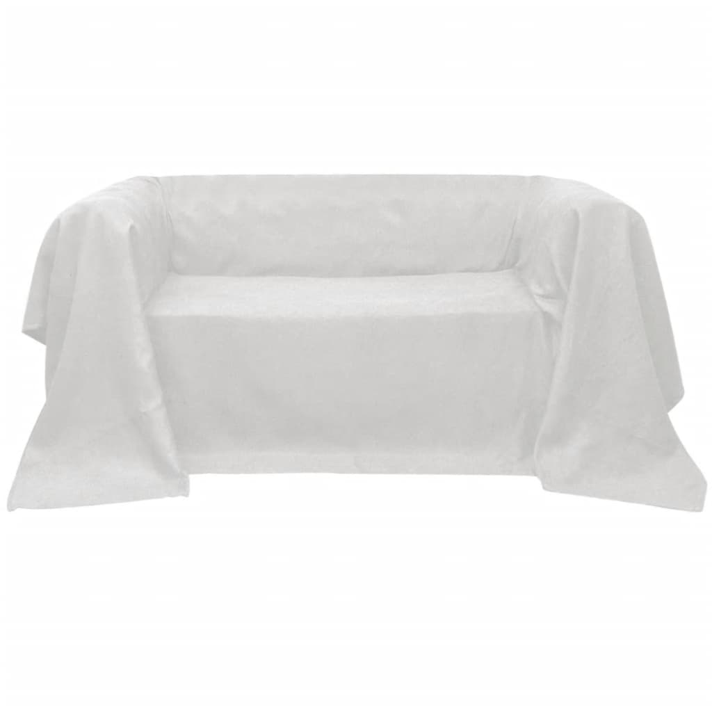 Vidaxl bankhoes microsuède crème 210 x 280 cm