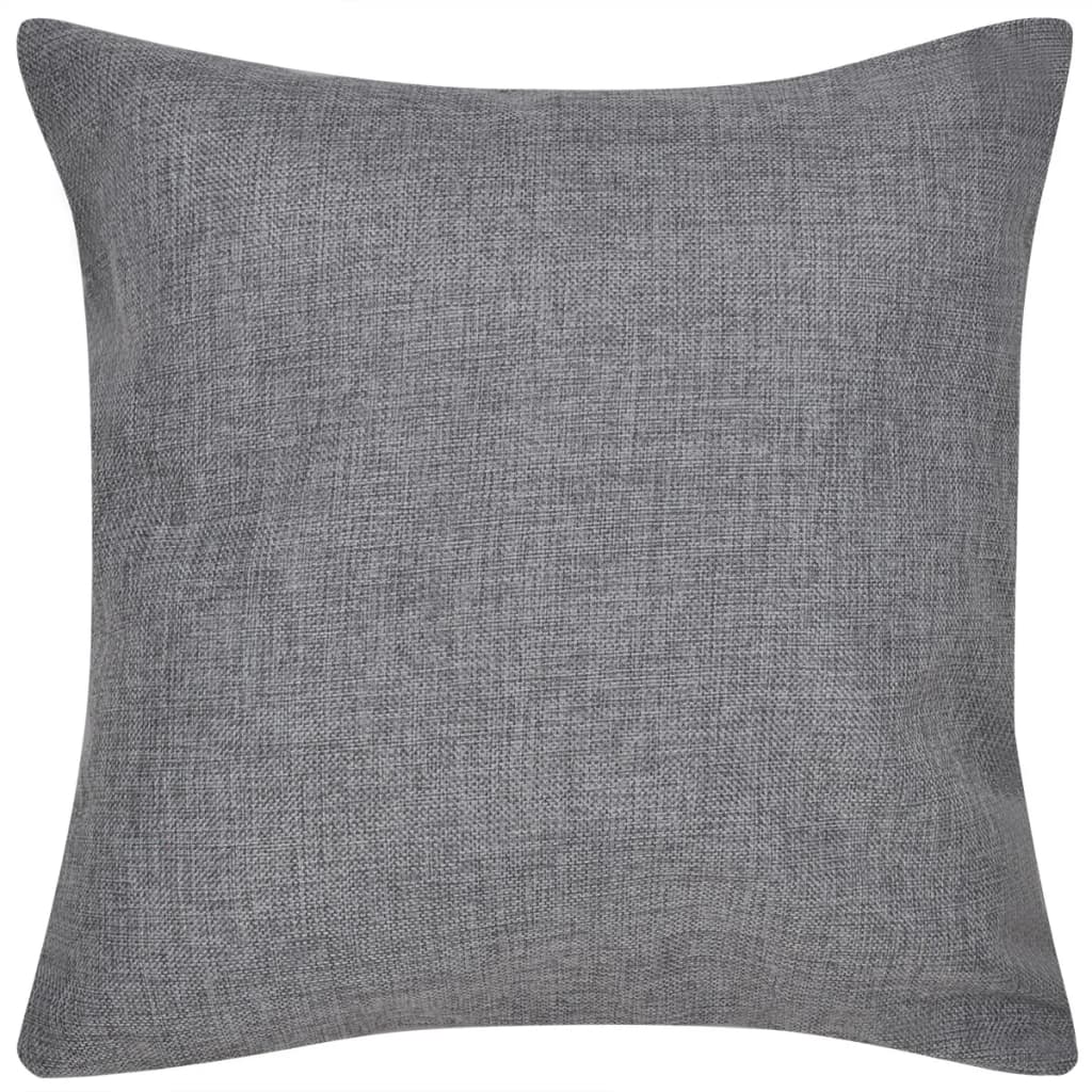 Vidaxl kussenhoezen linnenlook 40 x 40 cm antraciet 4 stuks