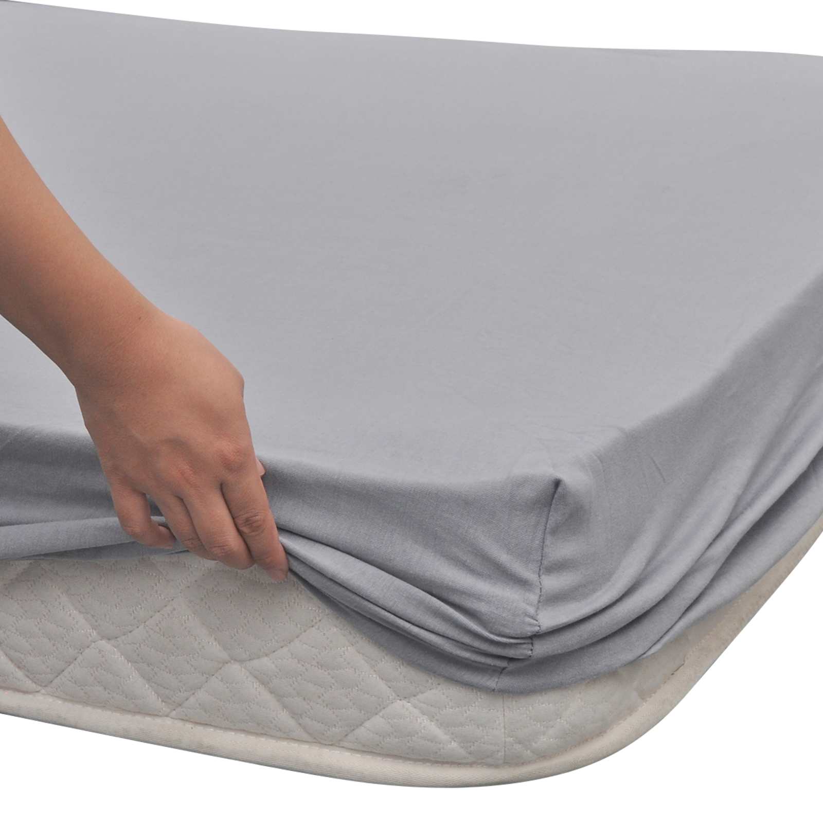 Vidaxl beddengoed grijs 210 x 190 cm katoen