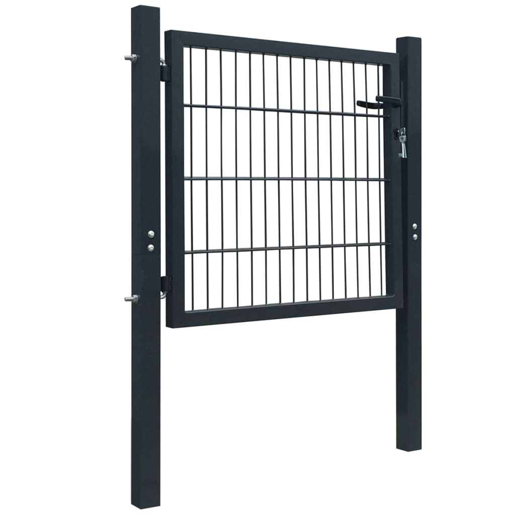 VidaXL Poort 105x150 cm staal antracietkleurig