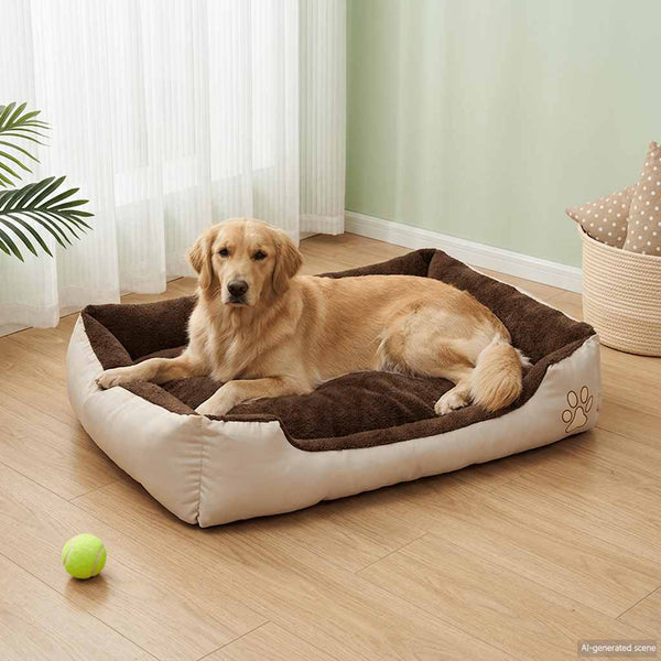 Vidaxl hondenmand bruin en beige xxl