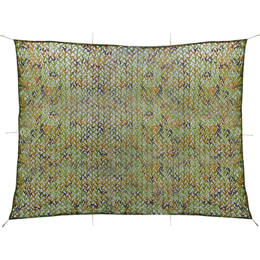VidaXL Camouflagenet met opbergzak 3x4m