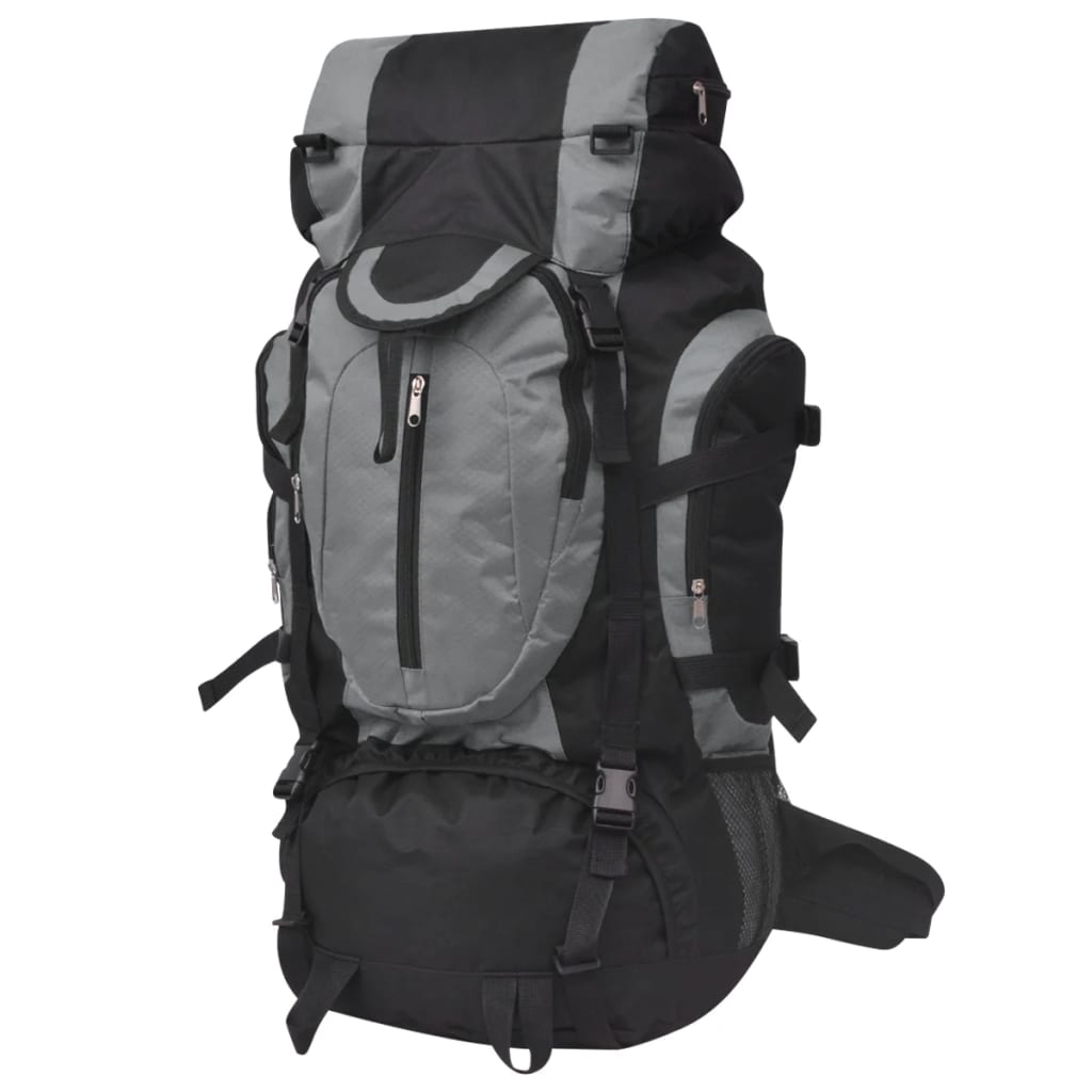 Vidaxl rugzak wandelen xxl 75 l zwart en grijs