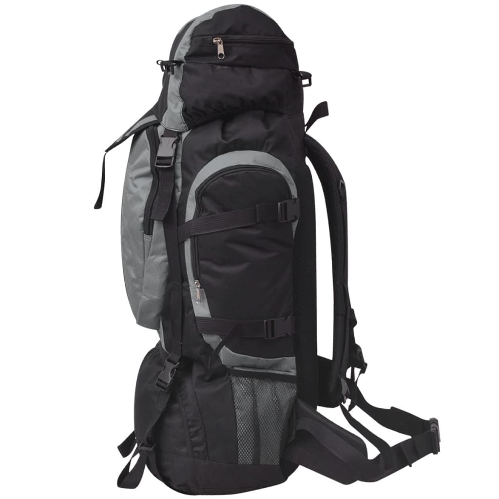 Vidaxl rugzak wandelen xxl 75 l zwart en grijs