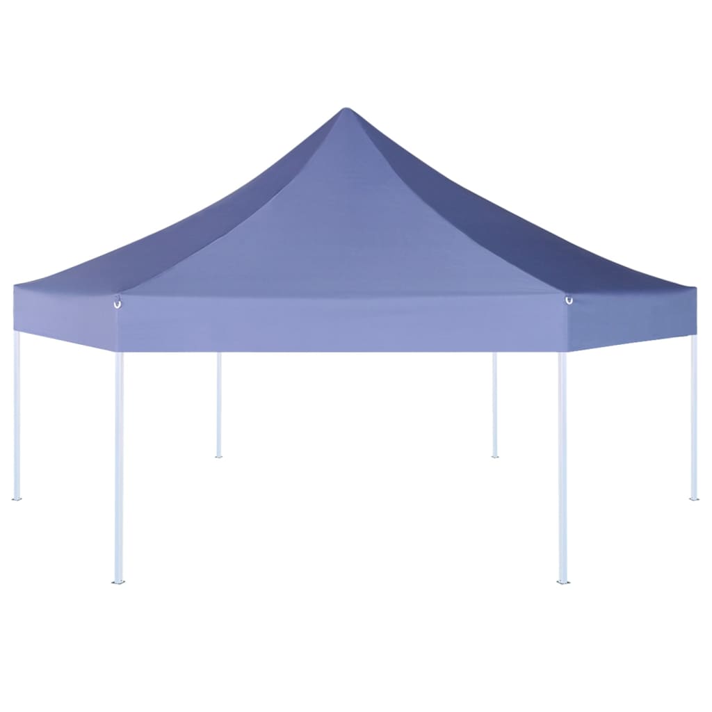Vidaxl partytent pop-up zeshoekig inklapbaar 3,6x3,1m donkerblauw