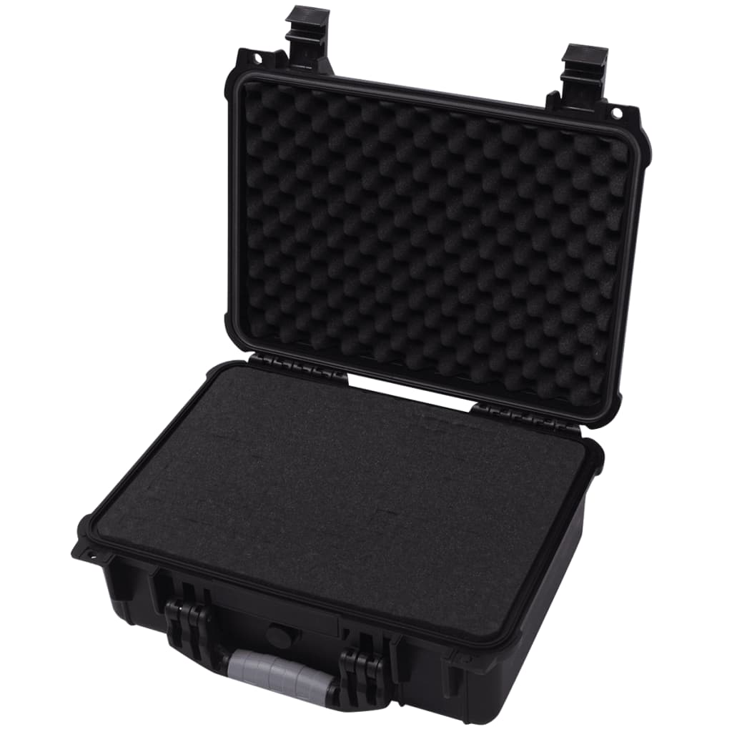 Vidaxl droge materiaalkoffer 40,6x33x17,4 cm zwart