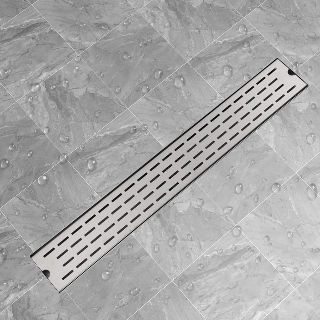 Vidaxl doucheafvoer rechthoekig 830 x 140 mm RVS
