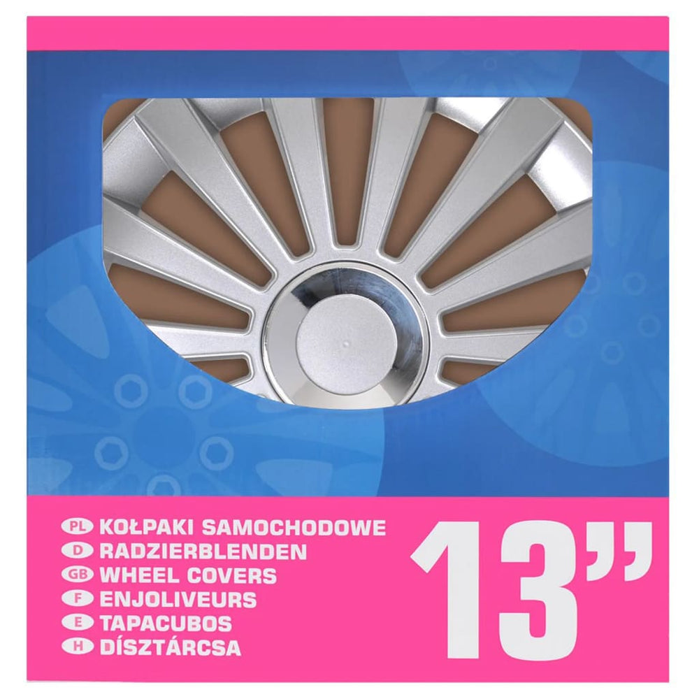 Proplus wieldoppen 4 st meridiaan 13'' zilverkleurig
