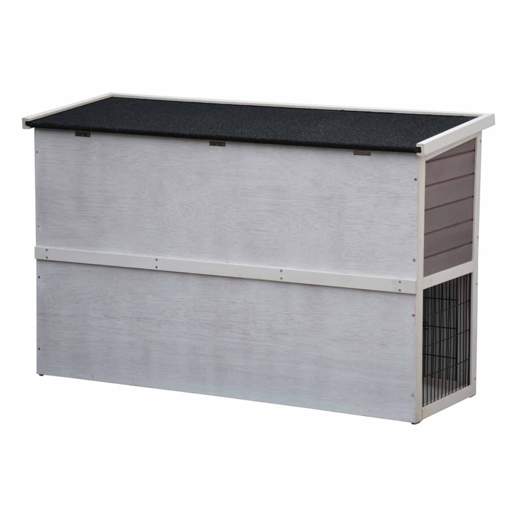 @pet konijnenhok bigfoot 137x50x85 cm hout wit