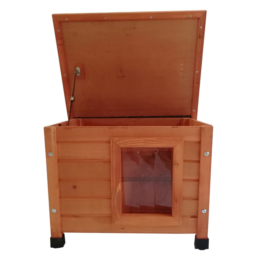 @pet kattenhok voor buiten xl 68,5x54x51,5 cm hout bruin