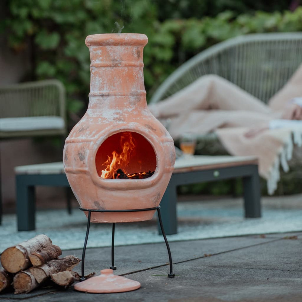Redfire haard ster bloem klei strokleurig 86037