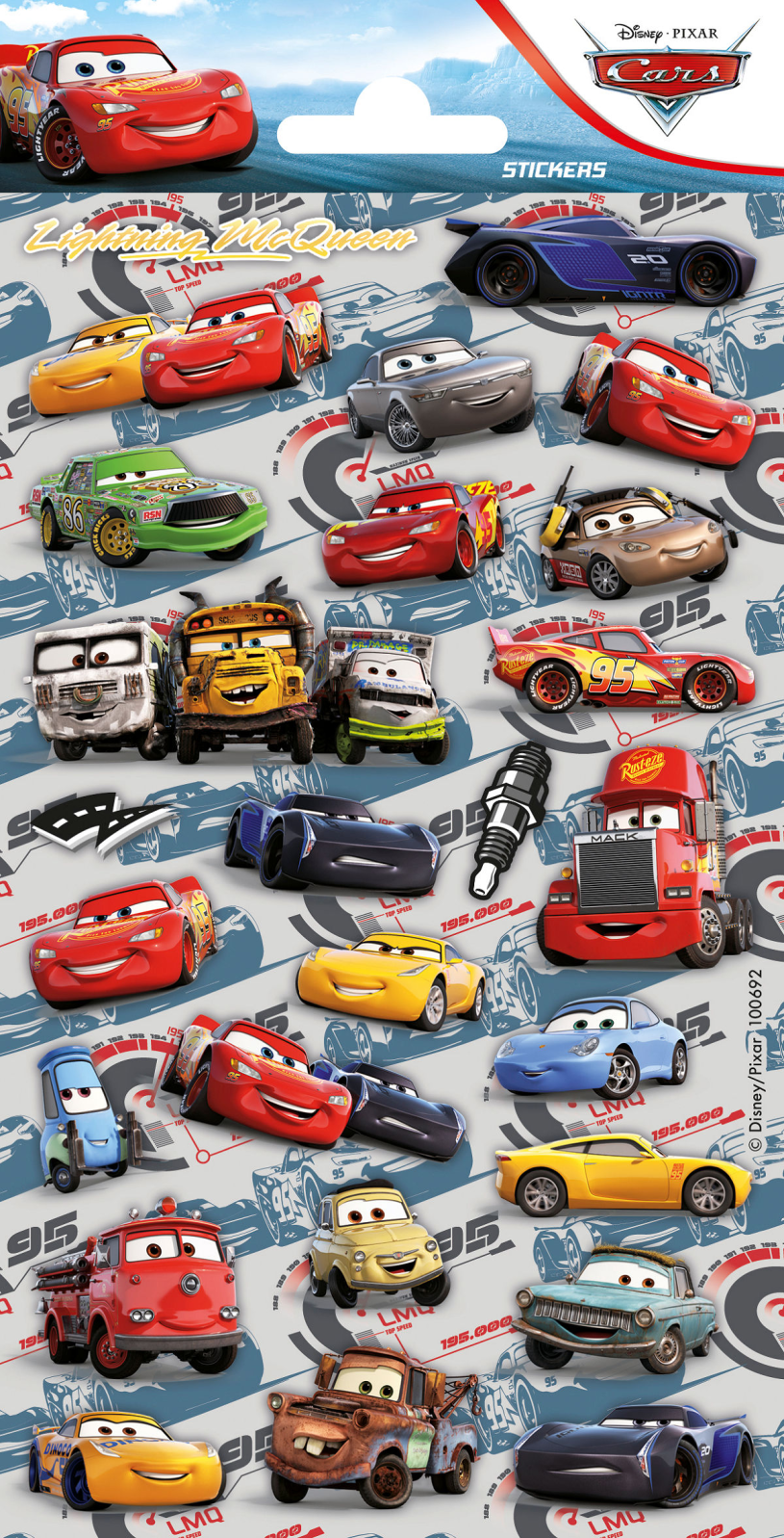 Totum stickervel twinkle - cars